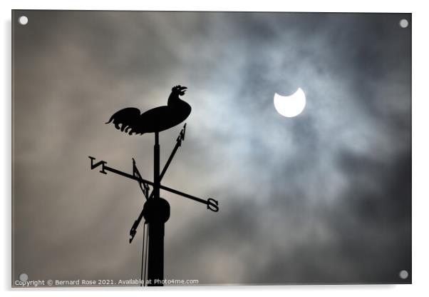 Partial Solar Eclipse Acrylic by Bernard Rose Photography