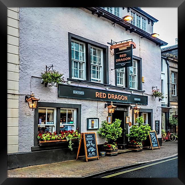 Red Dragon Pub Kirkby Lonsdale Framed Print by Brian Tarr