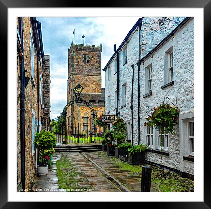 St, Mary's church and Sun Inn, Kirkby Lonsdale Framed Mounted Print by Brian Tarr