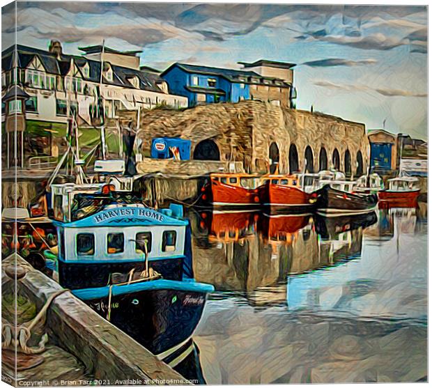 Seahouses Harbour Canvas Print by Brian Tarr
