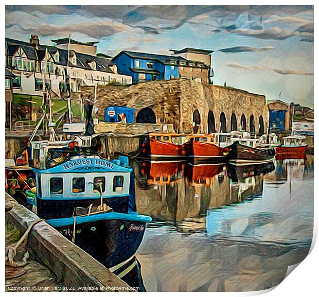 Seahouses Harbour Print by Brian Tarr