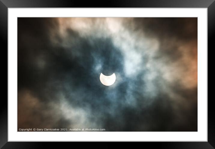 Partial Solar Eclipse Framed Mounted Print by Gary Clarricoates