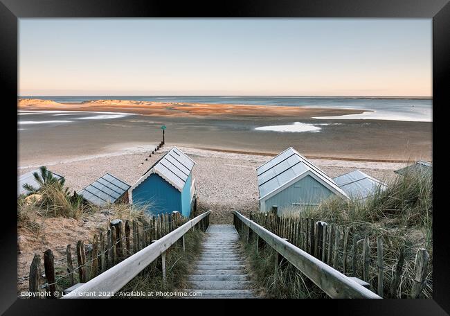 Frost covered winters morning. Wells-next-the-sea, Norfolk, UK. Framed Print by Liam Grant