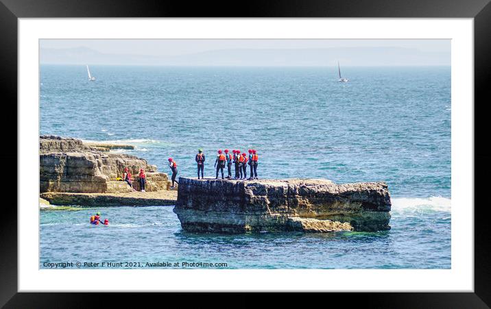 Fun At Portland Bill Framed Mounted Print by Peter F Hunt