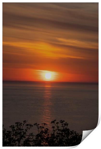 Hunstanton beach sunset  Print by Sam Owen