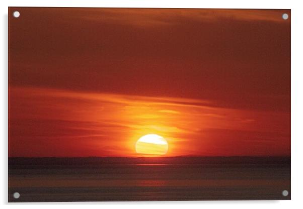 Hunstanton beach sunset  Acrylic by Sam Owen