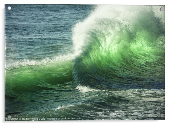 Green translucent wave Acrylic by Dudley Wood