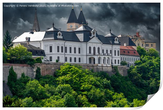 The castle of Veszprém   Print by Ferenc Verebélyi
