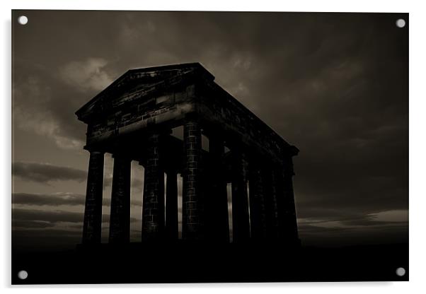 penshaw monument b&w. Acrylic by Northeast Images