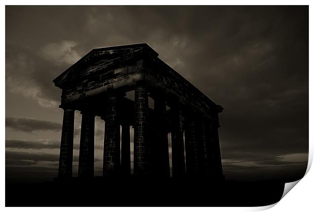 penshaw monument b&w. Print by Northeast Images