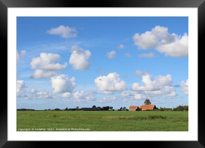 Landscape near Kollum, Friesland, The Netherlands Framed Mounted Print by Imladris 