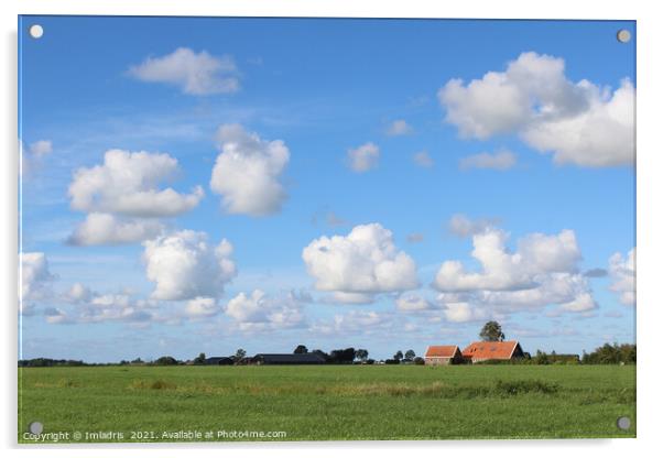 Landscape near Kollum, Friesland, The Netherlands Acrylic by Imladris 