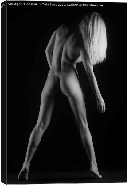 Nude fine art adult woman Canvas Print by Alessandro Della Torre