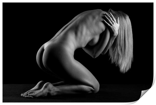nude young adult woman Print by Alessandro Della Torre