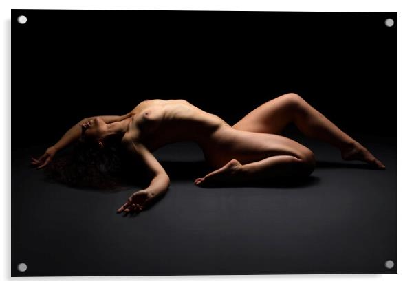 nude young sexy woman Acrylic by Alessandro Della Torre