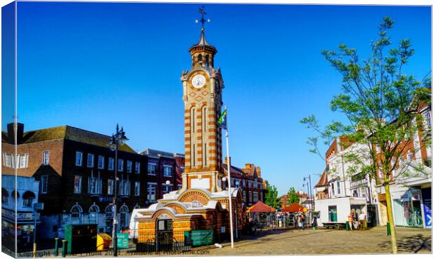 The Clock Tower Epsom Canvas Print by Peter F Hunt