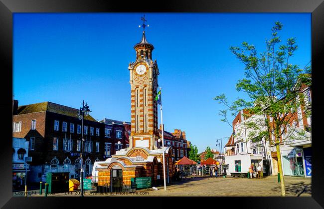 The Clock Tower Epsom Framed Print by Peter F Hunt