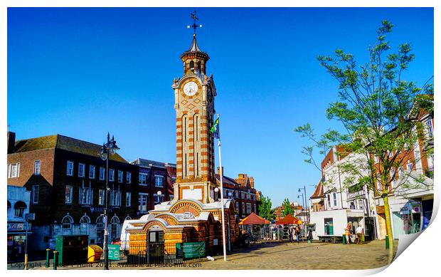 The Clock Tower Epsom Print by Peter F Hunt