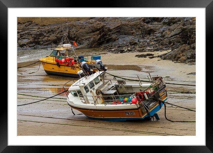 Port Isaac Fishing Boats Framed Mounted Print by CHRIS BARNARD