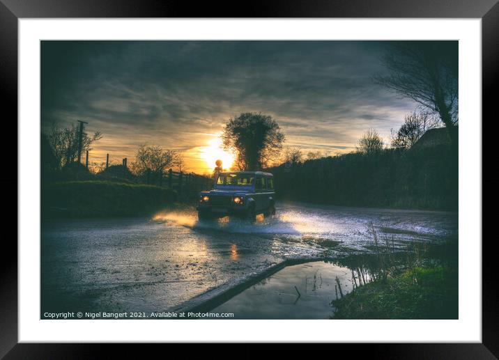 Through The Ford Framed Mounted Print by Nigel Bangert