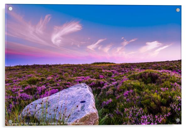 Derbyshire Sunset. Acrylic by Bill Allsopp