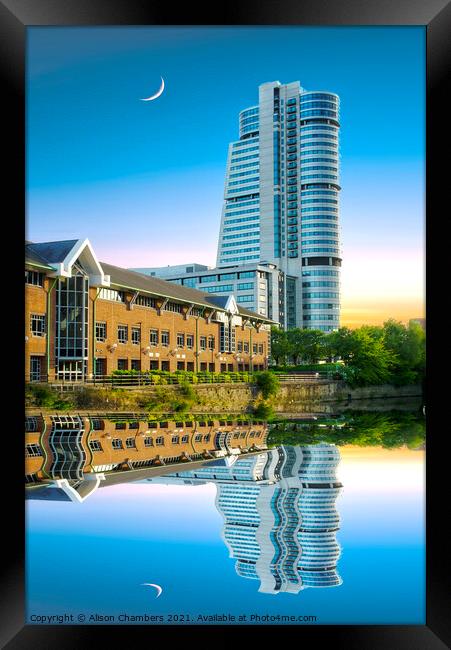 Leeds Bridgewater Place Framed Print by Alison Chambers