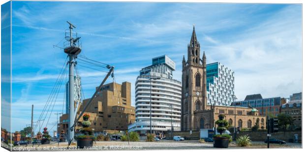 Liverpool Skyline. Canvas Print by Bill Allsopp