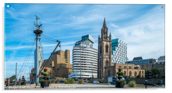 Liverpool Skyline. Acrylic by Bill Allsopp