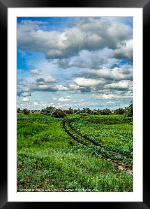 Outdoor field Framed Mounted Print by roman vasilev