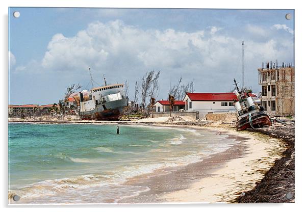 Shipwrecks Acrylic by Lynne Morris (Lswpp)