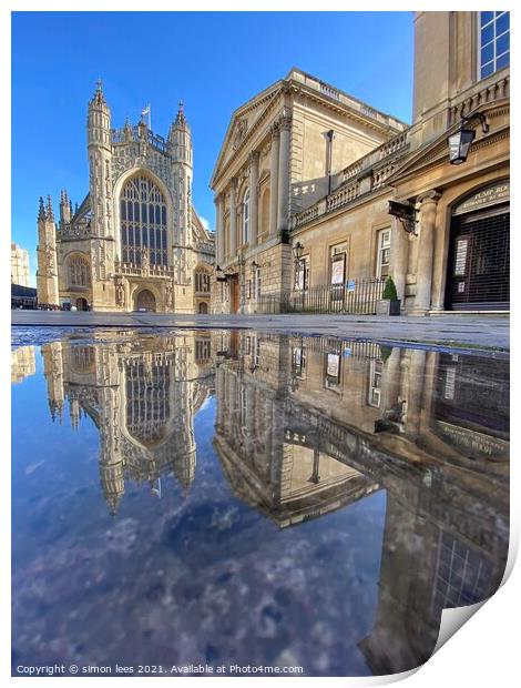 Bath Abbey Print by simon lees