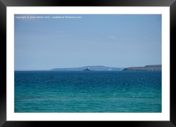 godrevy lighthouse Framed Mounted Print by Kevin Winter