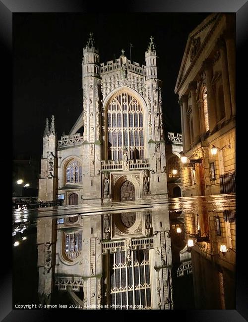 Bath Abbey Framed Print by simon lees