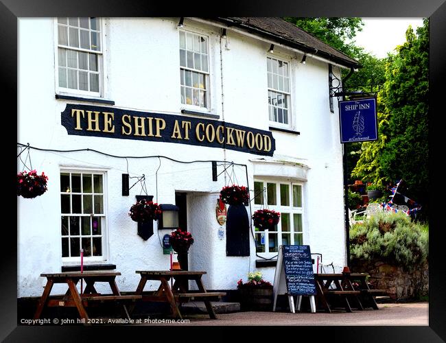 The Ship Inn, Cockwood, Devon Framed Print by john hill