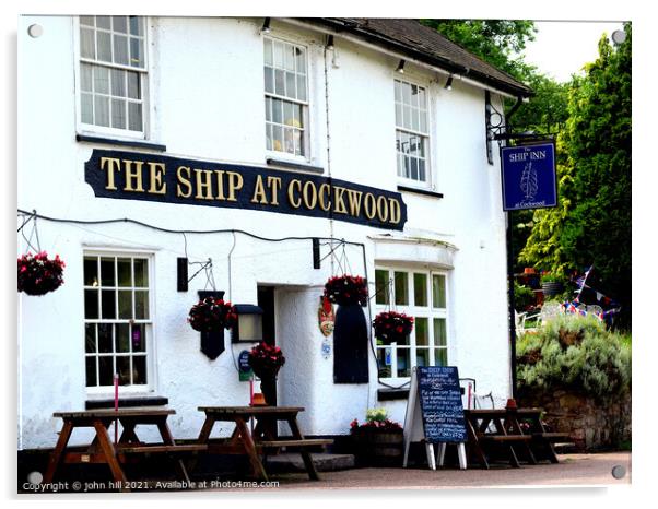 The Ship Inn, Cockwood, Devon Acrylic by john hill