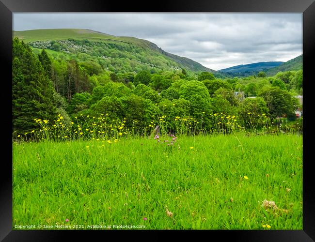 The Mountains of Brecon Framed Print by Jane Metters