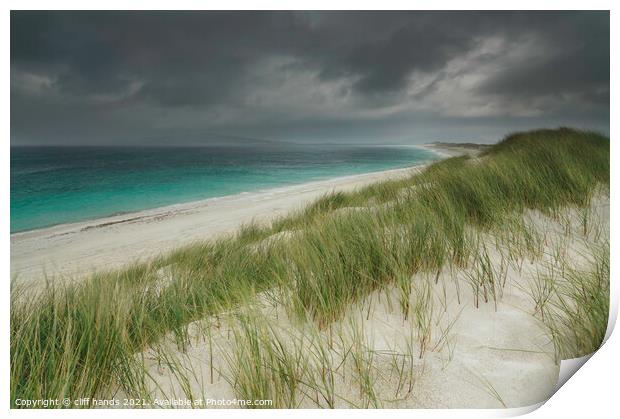 West beach, Berneray, Outer Hebrides, Scotland. Print by Scotland's Scenery