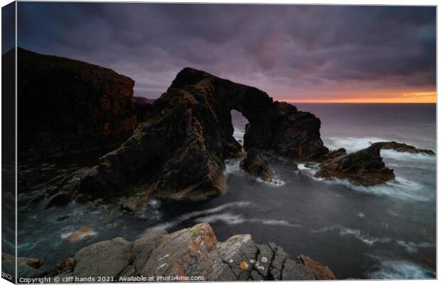 Stac A Phris sea arch, Isle of Lewis, Scotland. Canvas Print by Scotland's Scenery