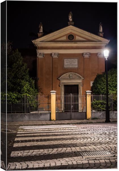 Chiesa San Luca Evangelista Church in Padova at Night Canvas Print by Dietmar Rauscher
