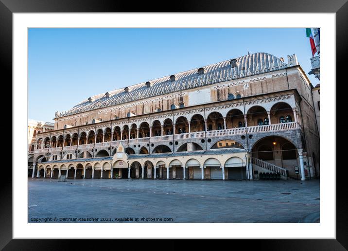 Palazzo della Ragione in Padua seen From Piazza delle Erbe Framed Mounted Print by Dietmar Rauscher