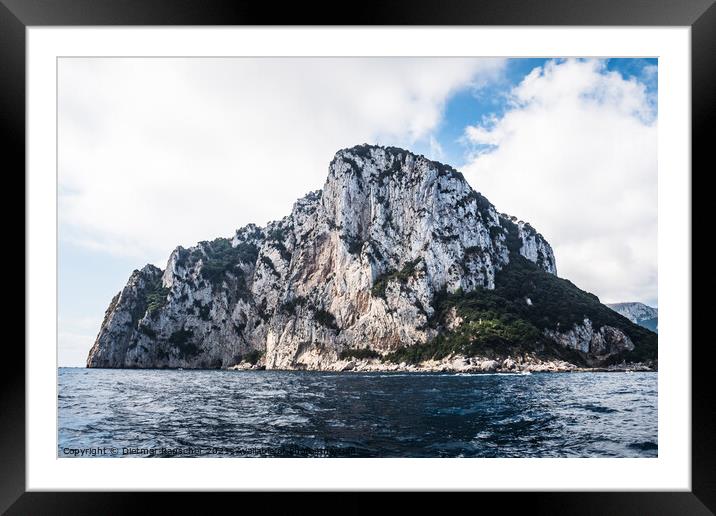 Drop of Tiberius on Capri Island, Italy Framed Mounted Print by Dietmar Rauscher