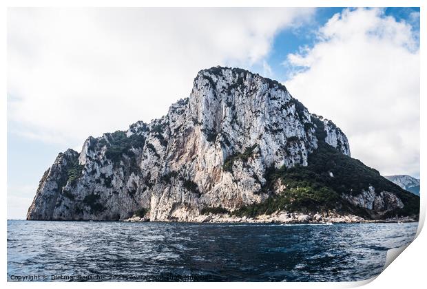 Drop of Tiberius on Capri Island, Italy Print by Dietmar Rauscher