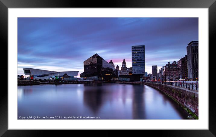 Canning Dock, Liverpool Framed Mounted Print by Richie Brown