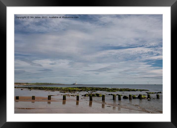 The beach at Whitley Bay in June (2) Framed Mounted Print by Jim Jones