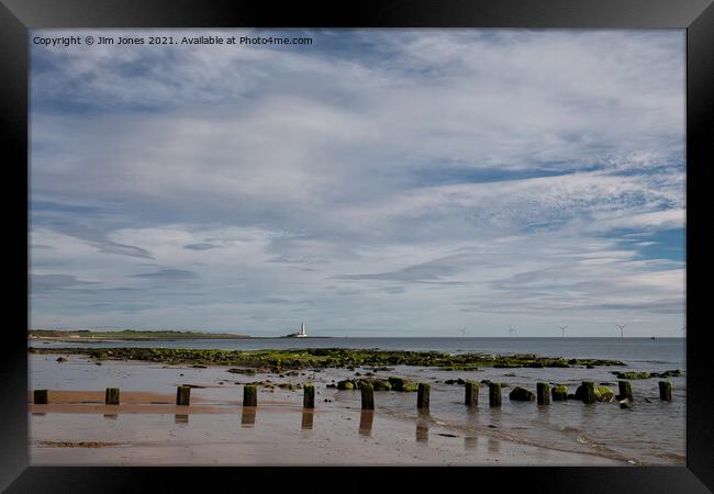 The beach at Whitley Bay in June (2) Framed Print by Jim Jones