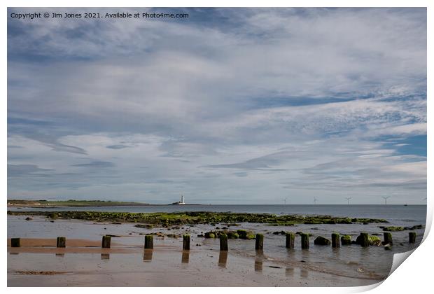 The beach at Whitley Bay in June (2) Print by Jim Jones