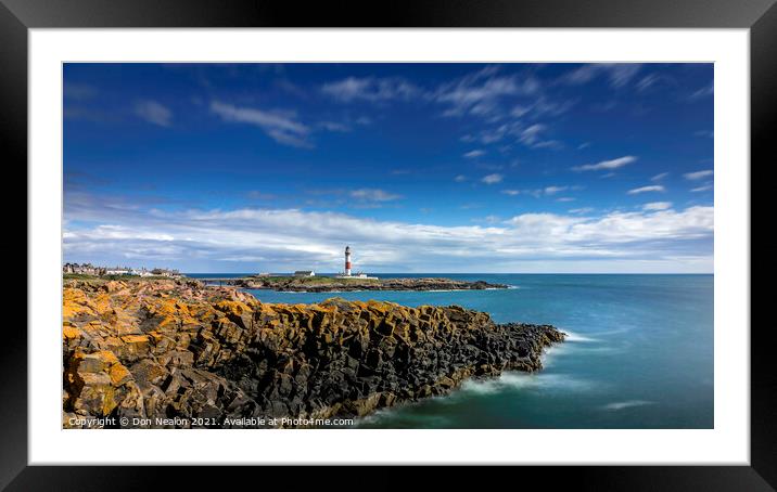 Majestic Buchan Ness Lighthouse Framed Mounted Print by Don Nealon