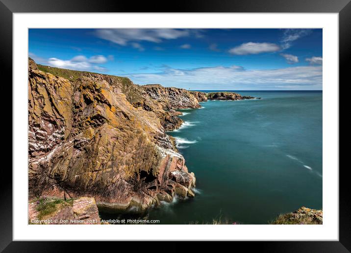 Majestic Granite Cliffs Framed Mounted Print by Don Nealon