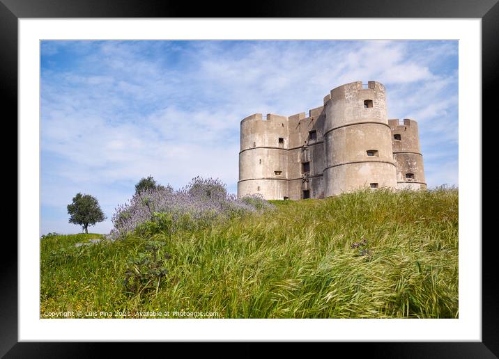 Evoramonte city castle in Alentejo, Portugal Framed Mounted Print by Luis Pina