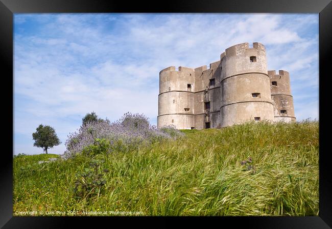 Evoramonte city castle in Alentejo, Portugal Framed Print by Luis Pina